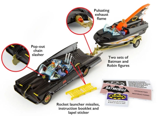 1967er Batmobile und Bat Boat Geschenkset 3