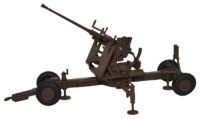 40 mm Bofors Geschtz auf Radlafette